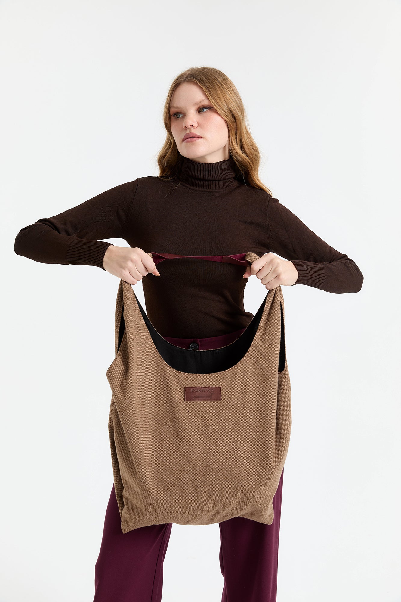 Doxie & Cozy 100% Wool Oversized Tote Bag